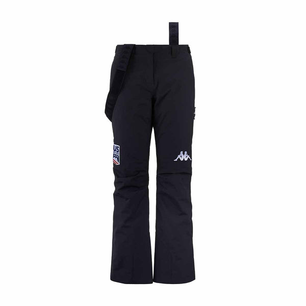 Pantalones Deportivo de la Coruña color negro, slim fit, gaudo de Kappa