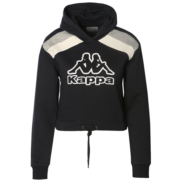 Sudadera MAD Lions de mujer con capucha negra modelo VICKY de kappa